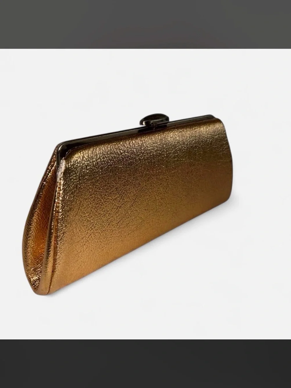 Metallic Gold Vintage Clutch with Chain Strap